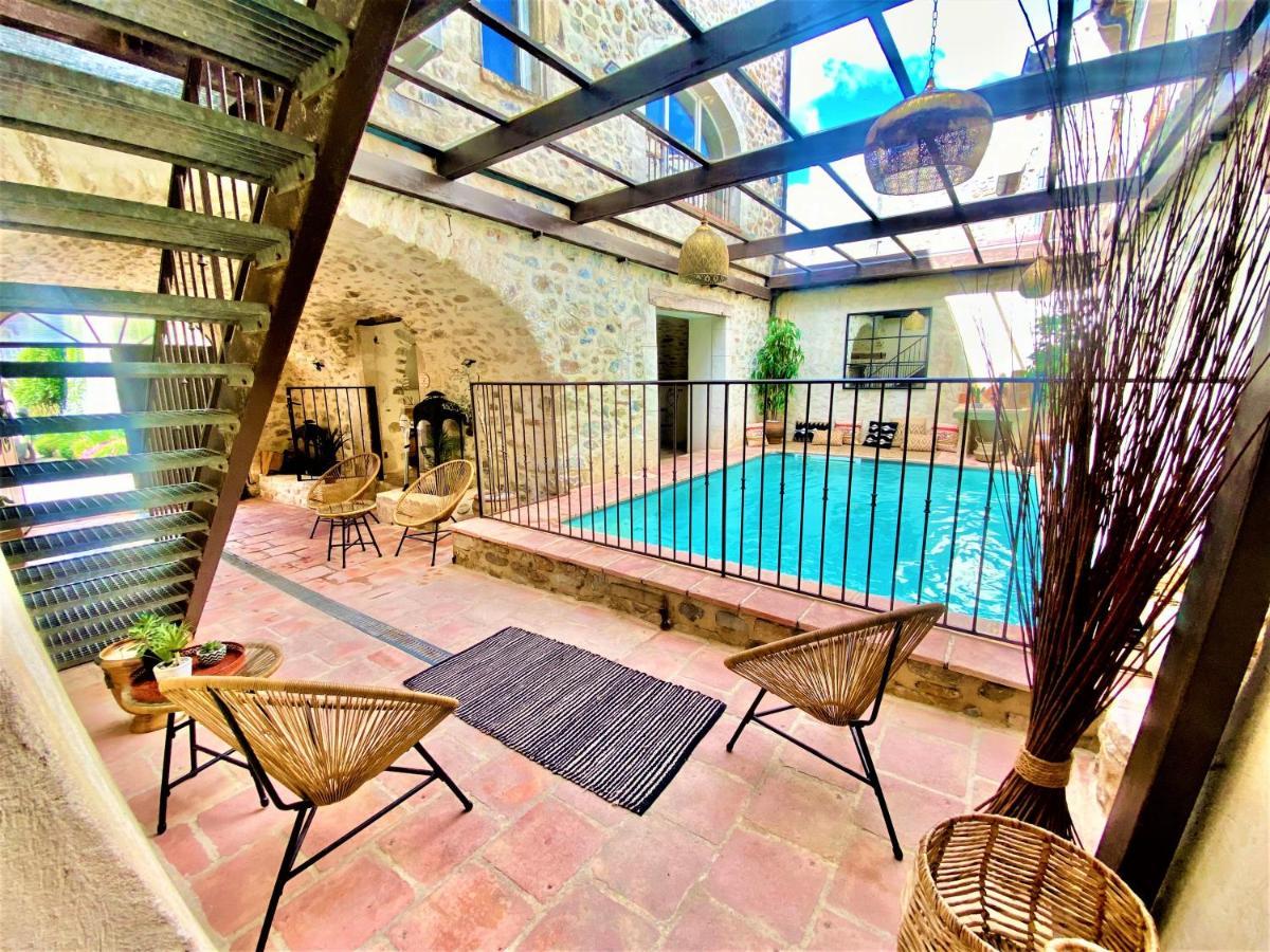 Gite De Groupe 9Ch Ou 3 Gites Independants De 3Ch - Patio Et Piscine Interieure Chauffee Toute L'Annee Валлон-Пон-д'Арк Екстер'єр фото