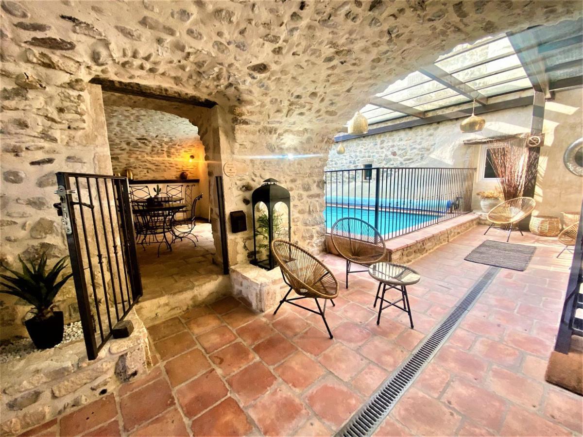 Gite De Groupe 9Ch Ou 3 Gites Independants De 3Ch - Patio Et Piscine Interieure Chauffee Toute L'Annee Валлон-Пон-д'Арк Екстер'єр фото