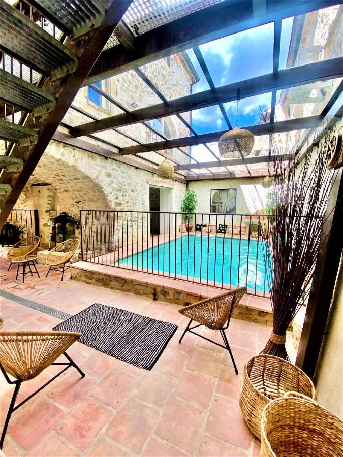 Gite De Groupe 9Ch Ou 3 Gites Independants De 3Ch - Patio Et Piscine Interieure Chauffee Toute L'Annee Валлон-Пон-д'Арк Екстер'єр фото